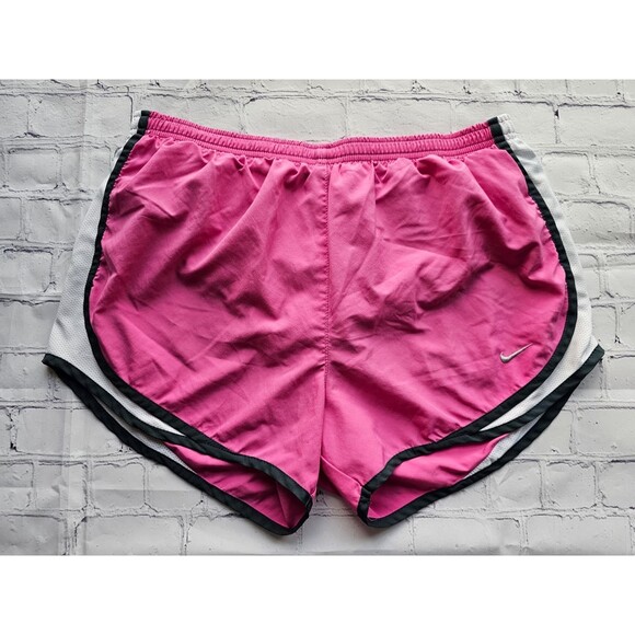 Nike Women’s Tempo Running Shorts Pink White Black Trim Size M Pre-Owned - Picture 1 of 7